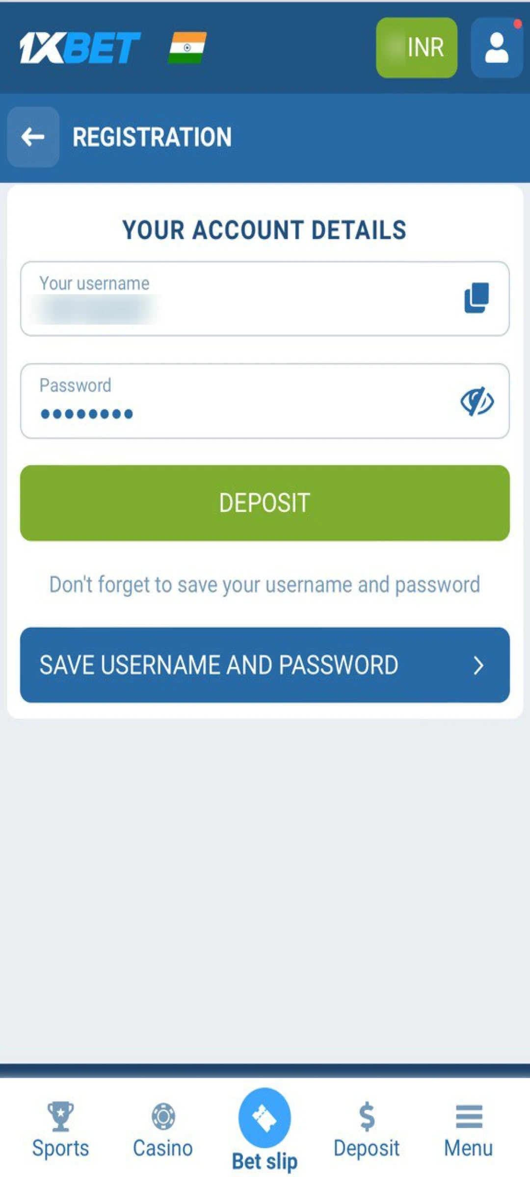 Pass the identity check to fully unlock your 1xBet App account features.