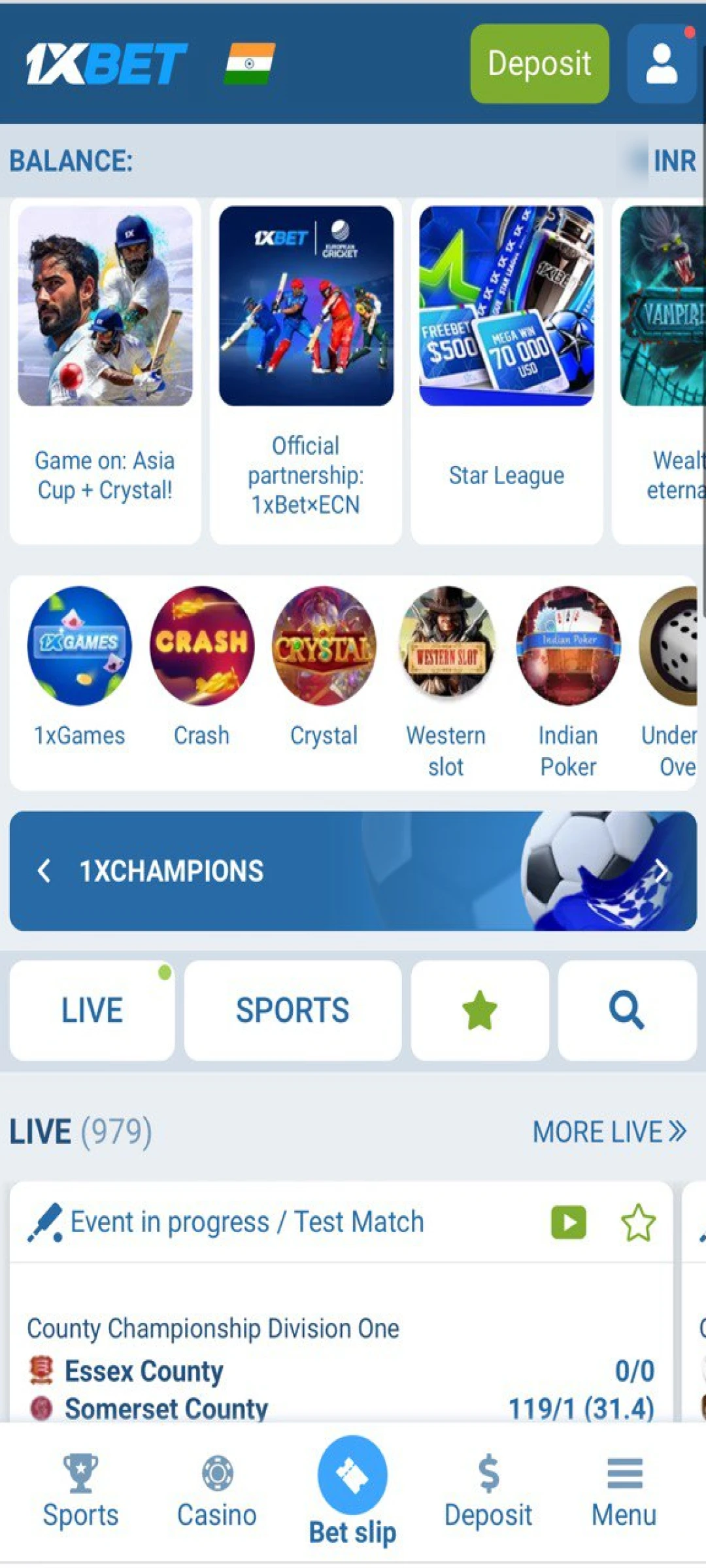 Launch the official 1xBet App to access your personalized mobile betting dashboard.