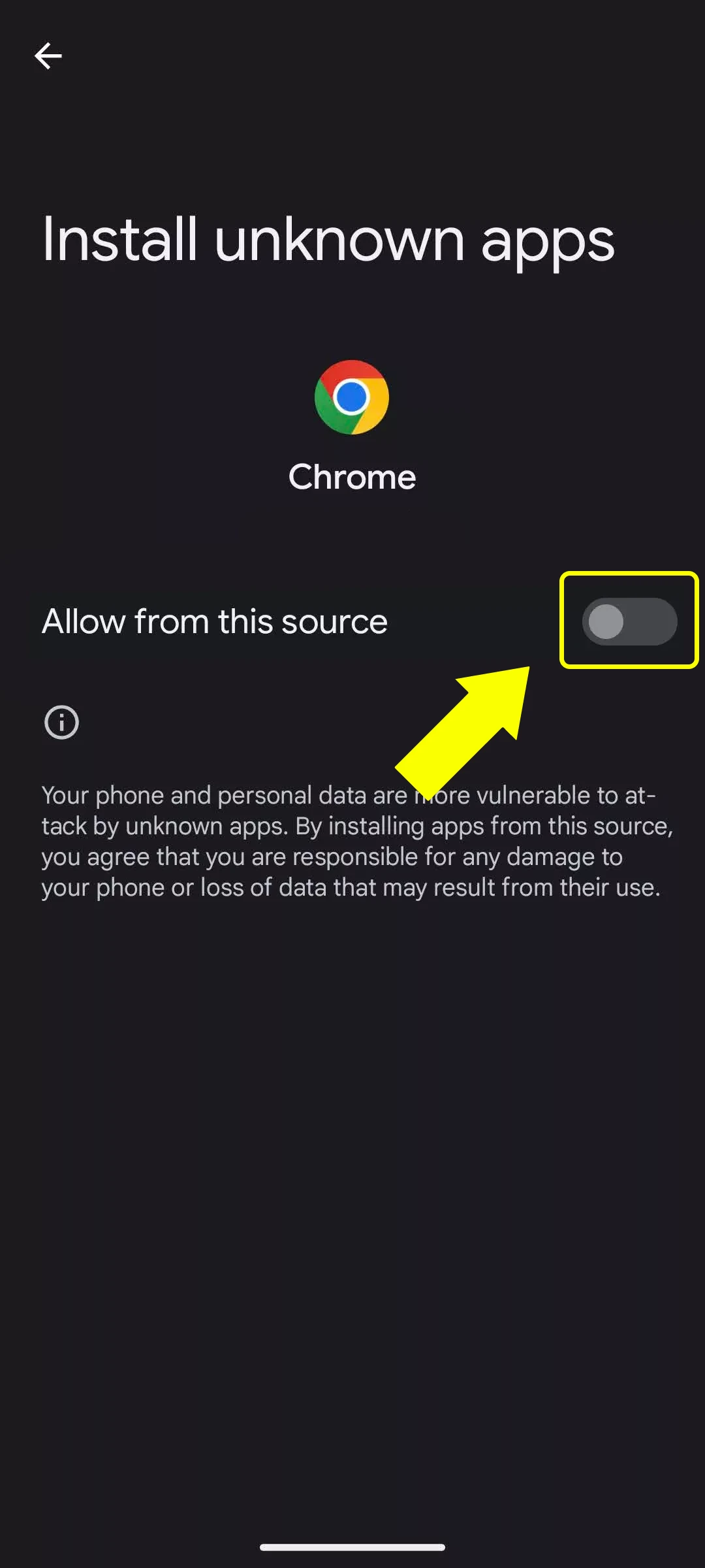 Enable unknown sources to install the 4rabet Android App on mobile.
