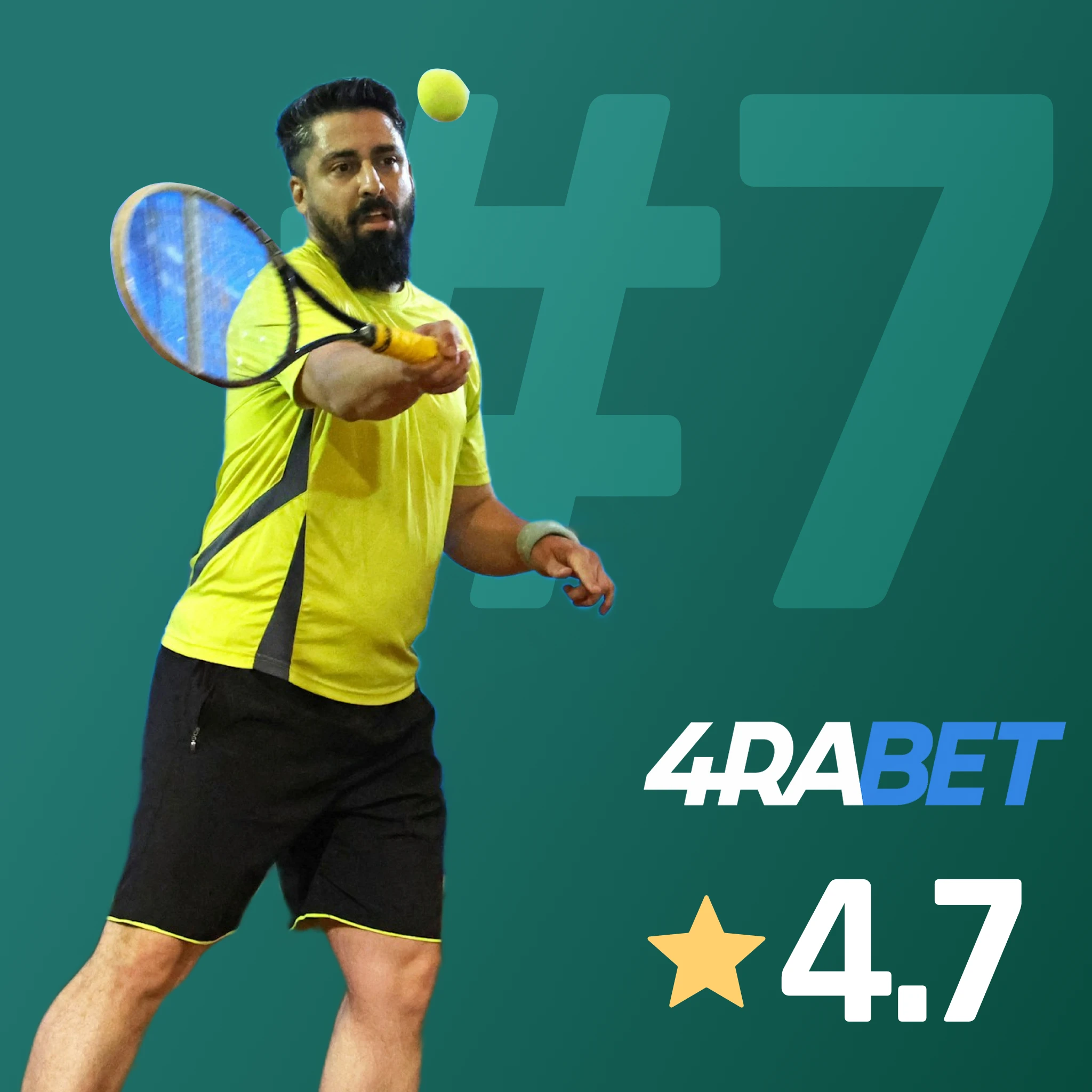 4rabet tennis betting app - 700% highest bonus percentage, local payment methods, push notifications for Grand Slams, reliable mobile apps