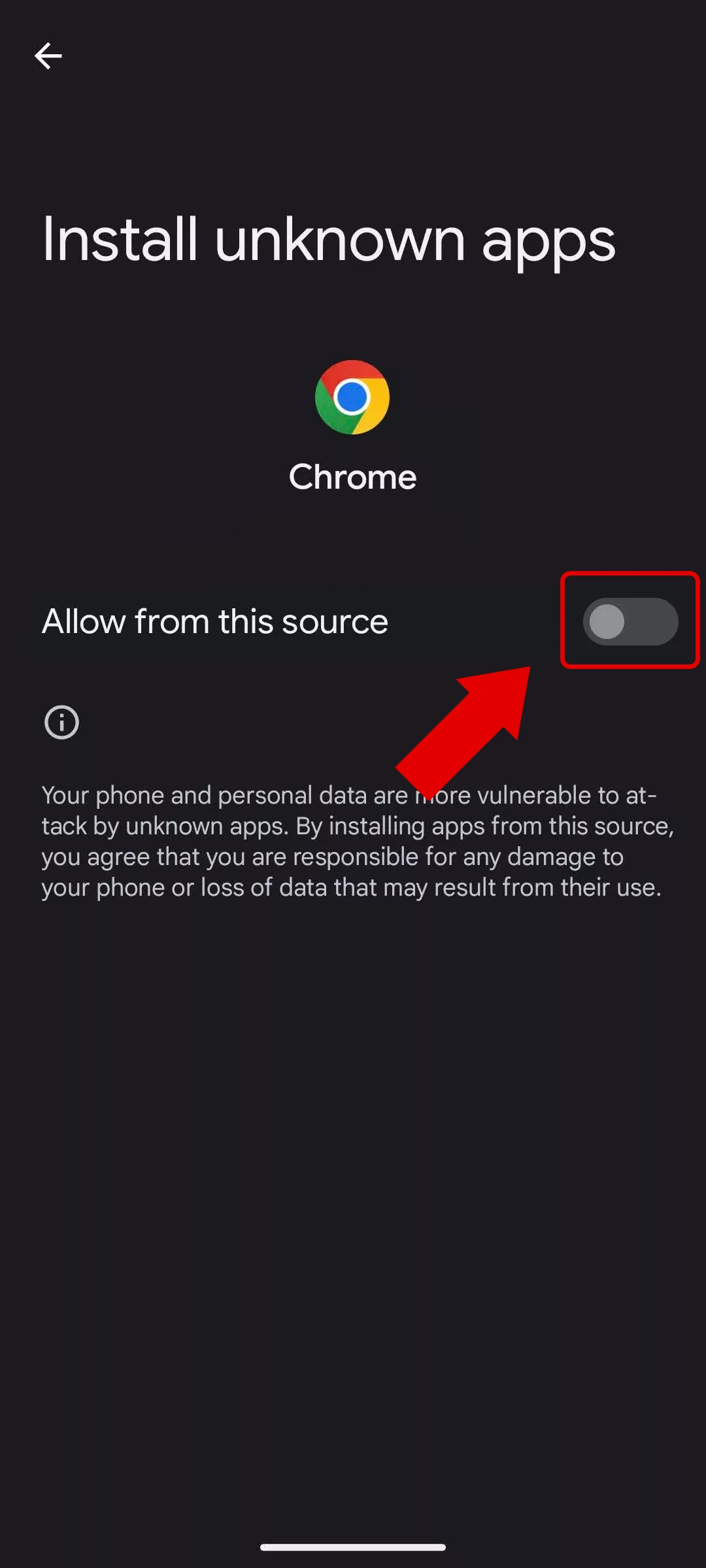 Enable unknown sources in settings to install the 888Starz betting app.