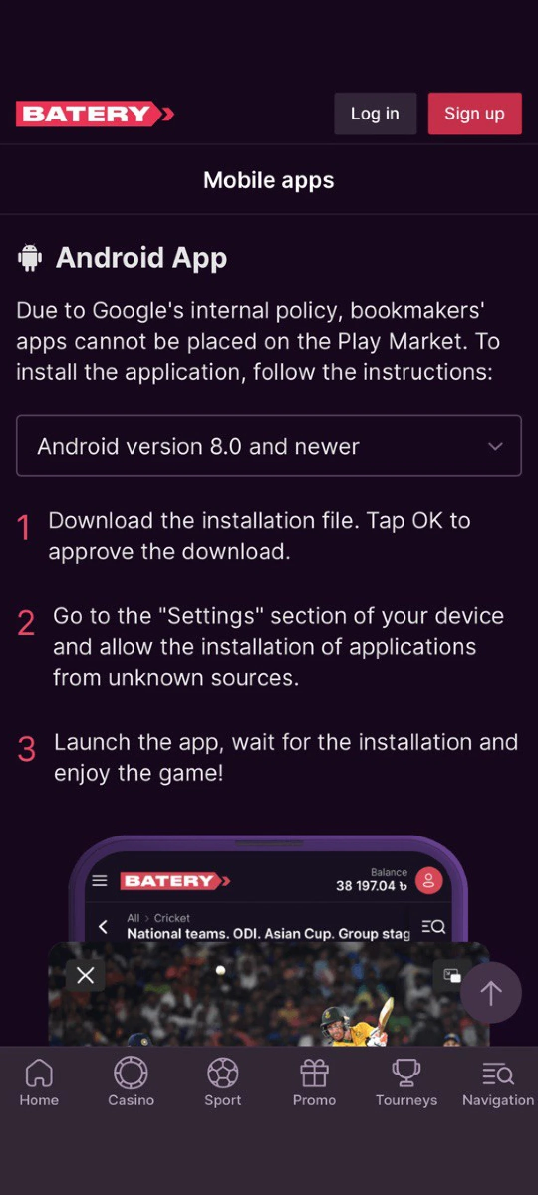 Visit the mobile section for a quick Batery App download process.