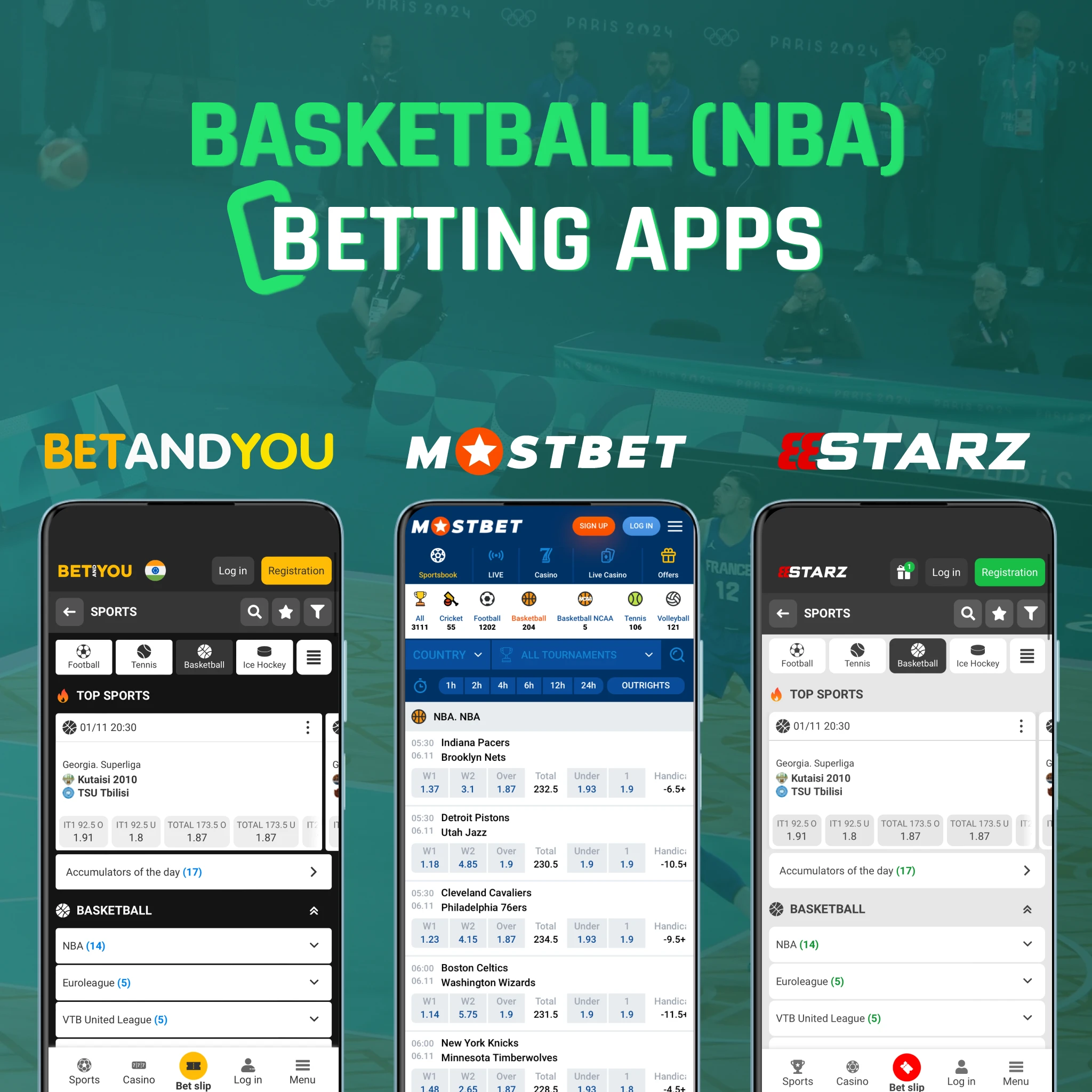 Best NBA betting apps India [year] - Betandyou, Mostbet, 888Starz with quarter betting, spread markets, free bet deals