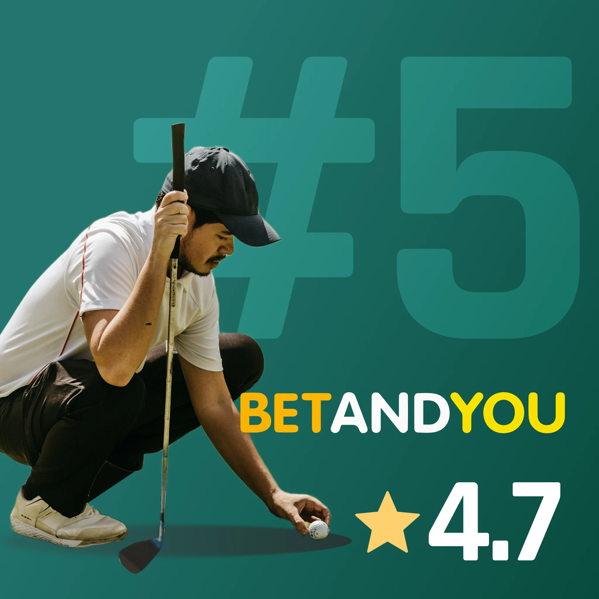Betandyou golf app - dedicated golf calendar, accumulator of the day with boosted odds, weekly cashback on golf bets