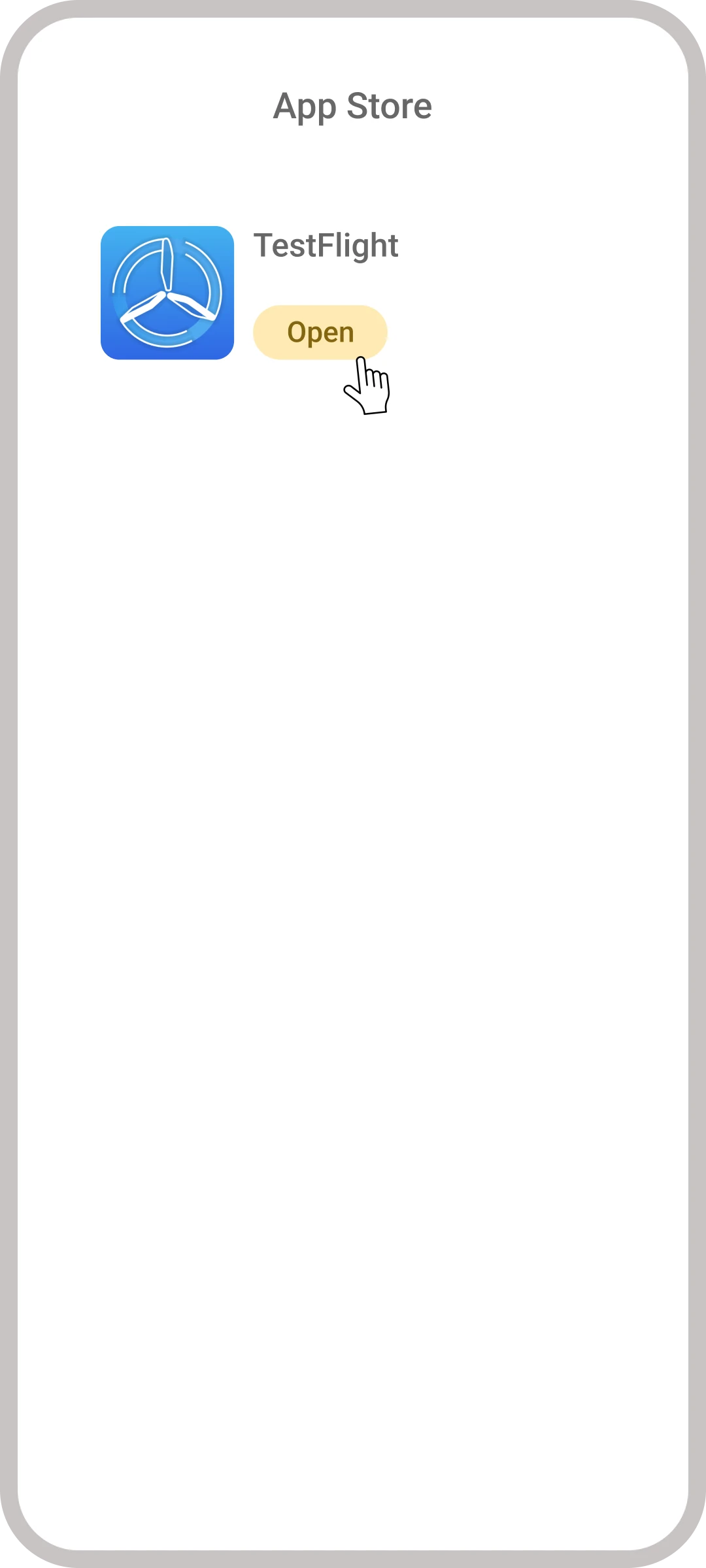 Open TestFlight on your iOS device to continue with Betandyou setup.