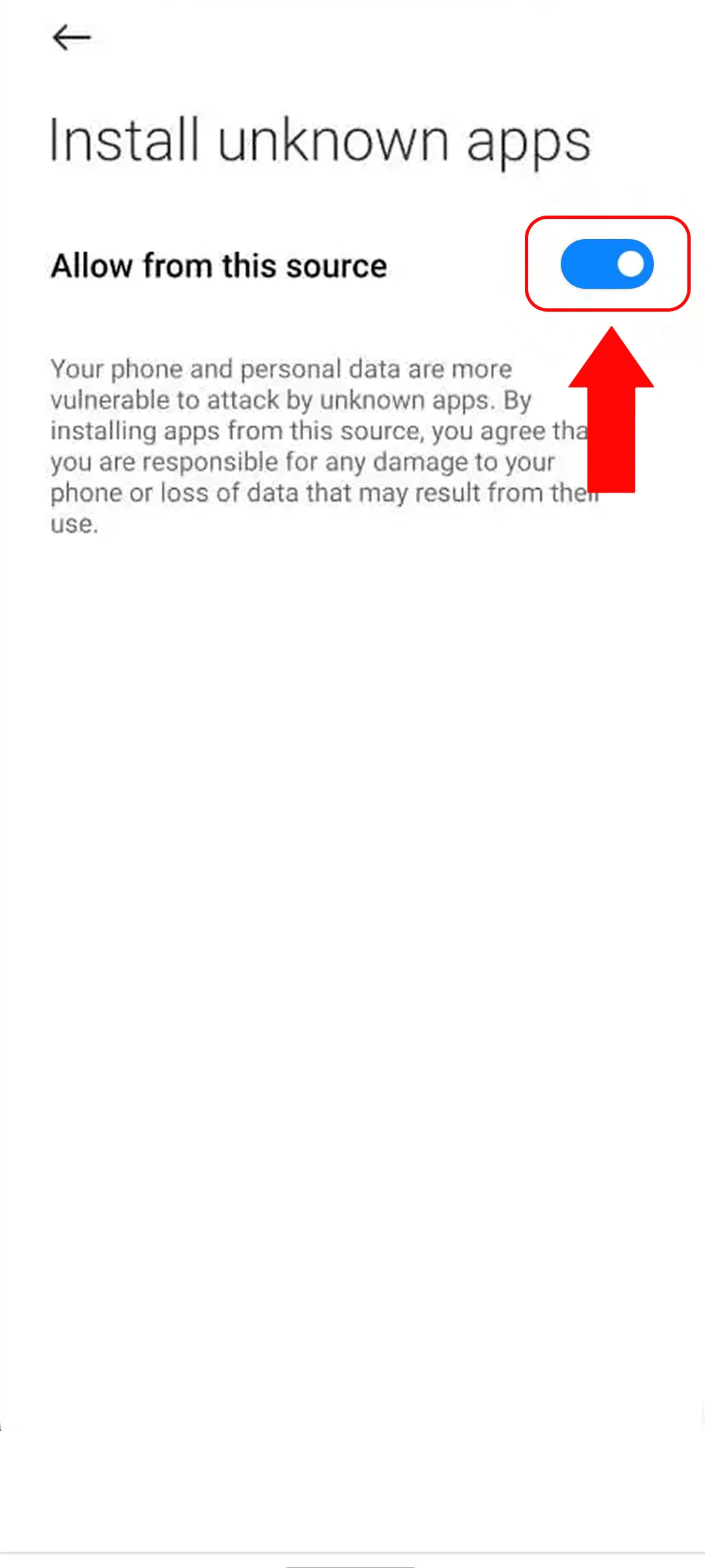 Permit unknown sources to install the Betwinner App on Android.