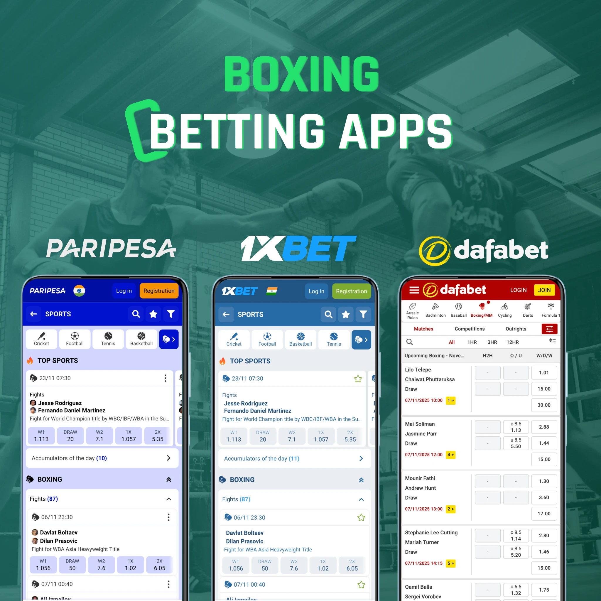 Best mobile apps for boxing betting India - Paripesa comprehensive fight calendar, Mostbet pre-fight promos, round-specific odds