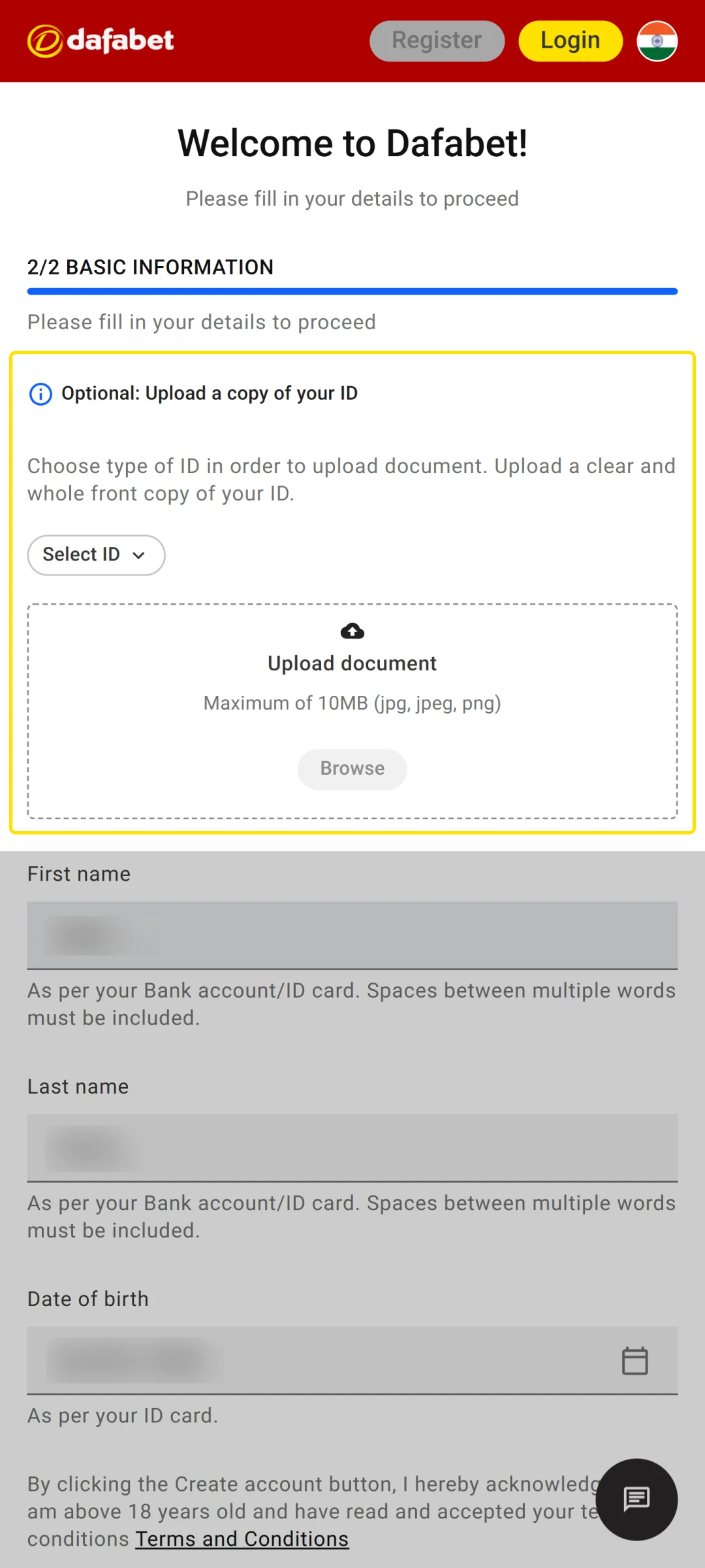 Verify your email address to join the Dafabet App and bet.