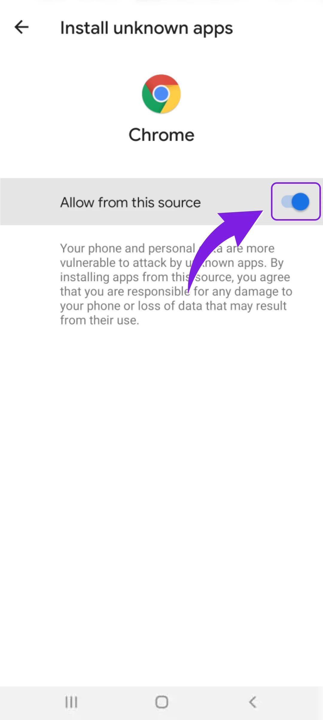 Enable unknown sources in settings to install the DBBet App Android.