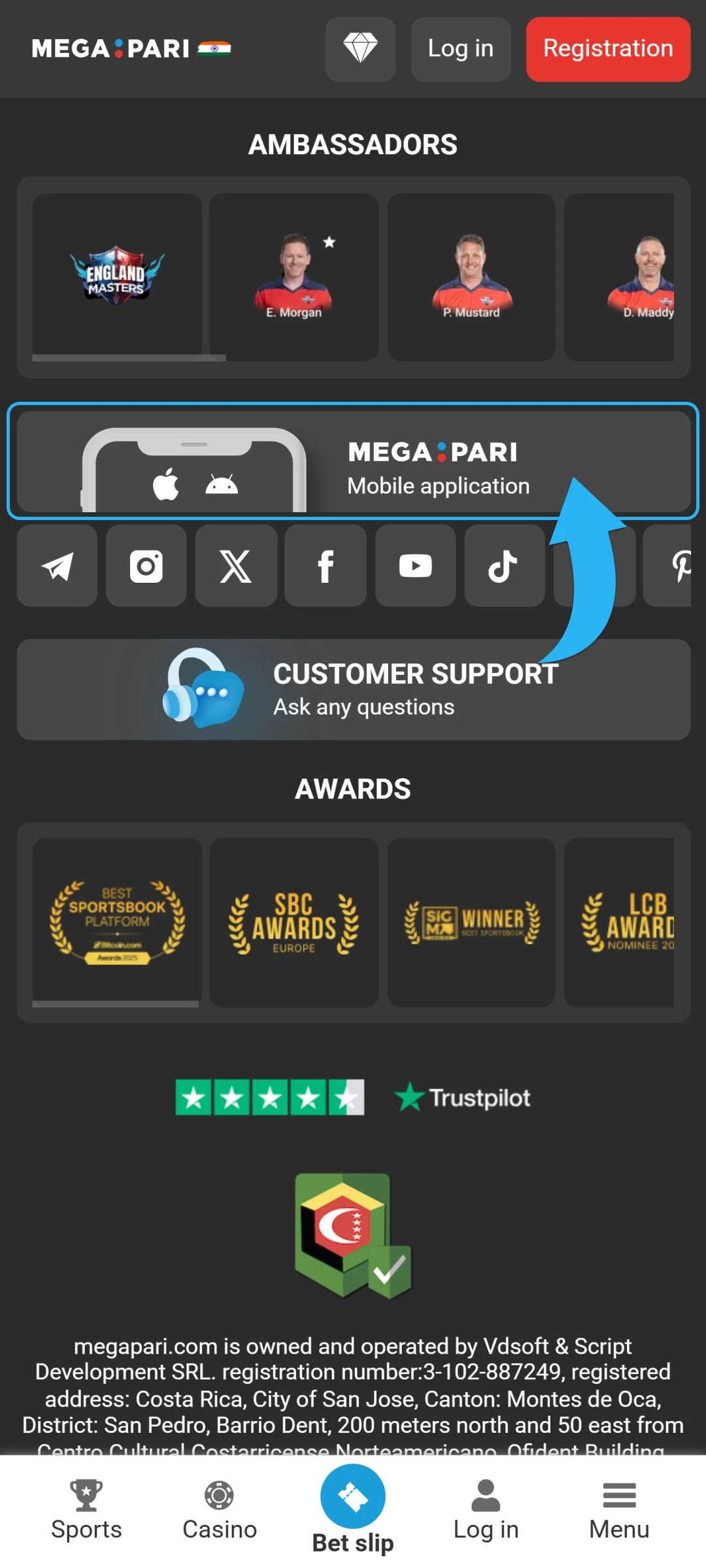 Megapari app