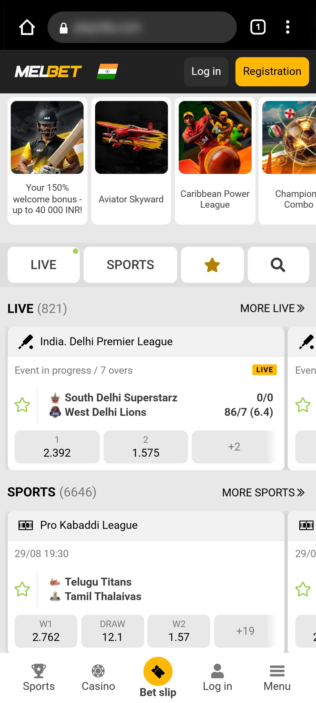 Visit the official Melbet website to start the Android app download.