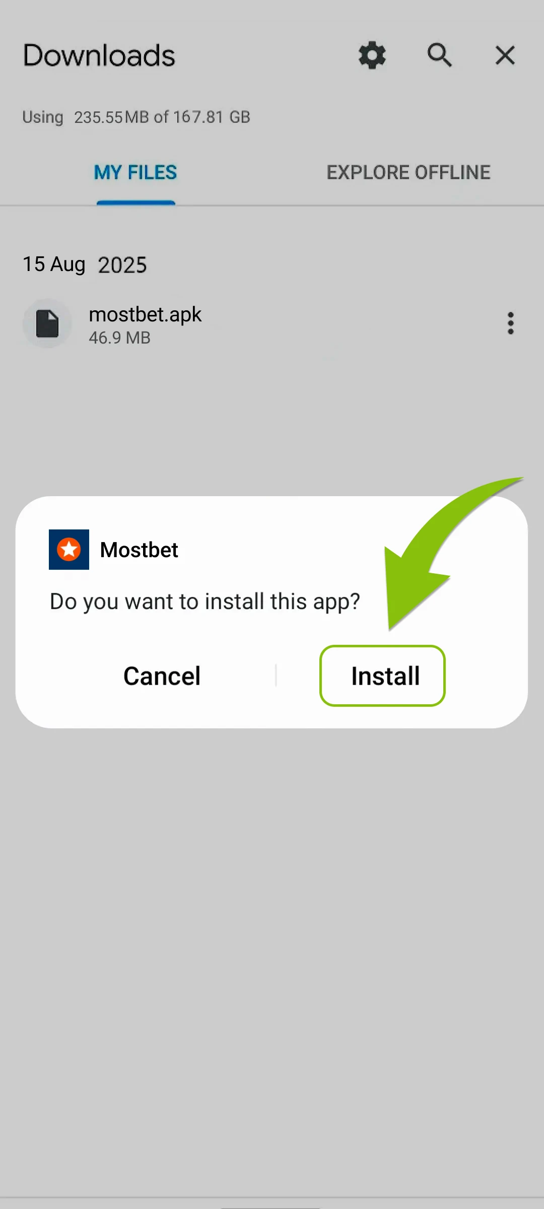 Initiate the Mostbet Android App setup to start playing and winning.