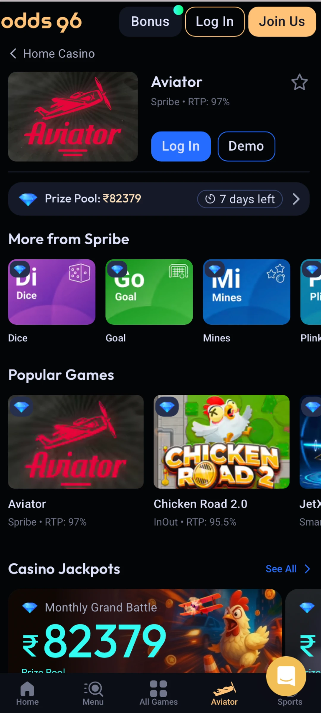 Start your betting journey using the Odds96 App on Android now.
