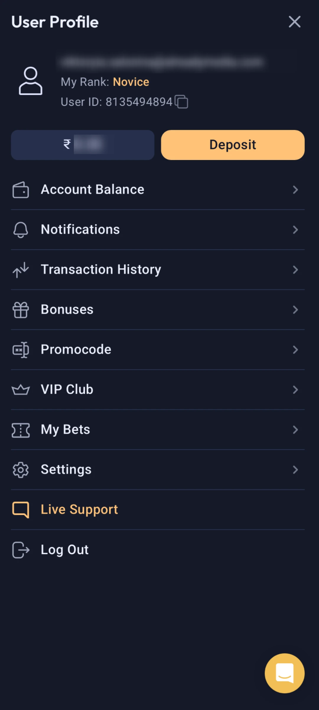 Verify your identity to fully activate the official Odds96 App account.