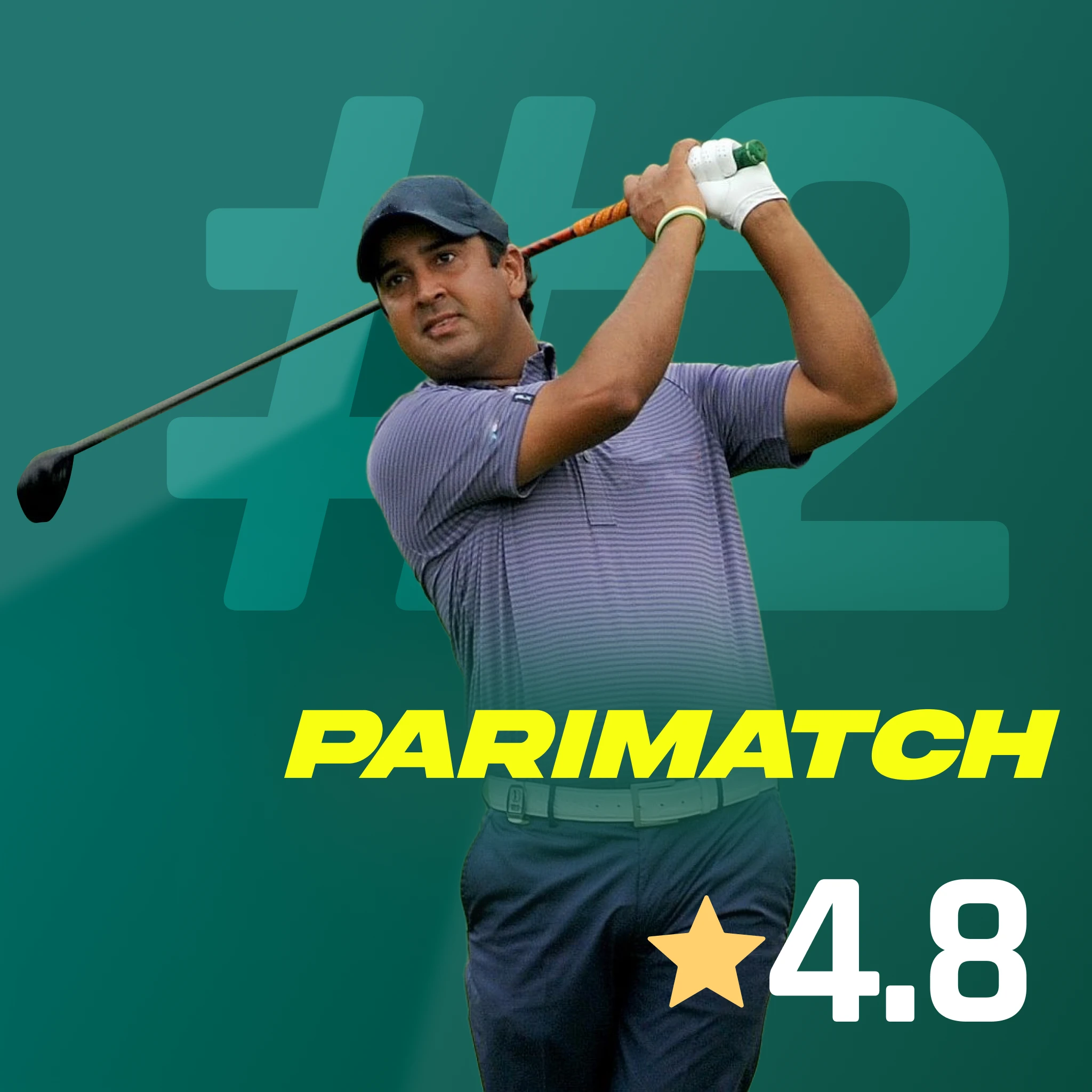 Parimatch golf betting app India - 150% up to ₹20,000 welcome, ₹100 min deposit, Masters and PGA Tour live betting