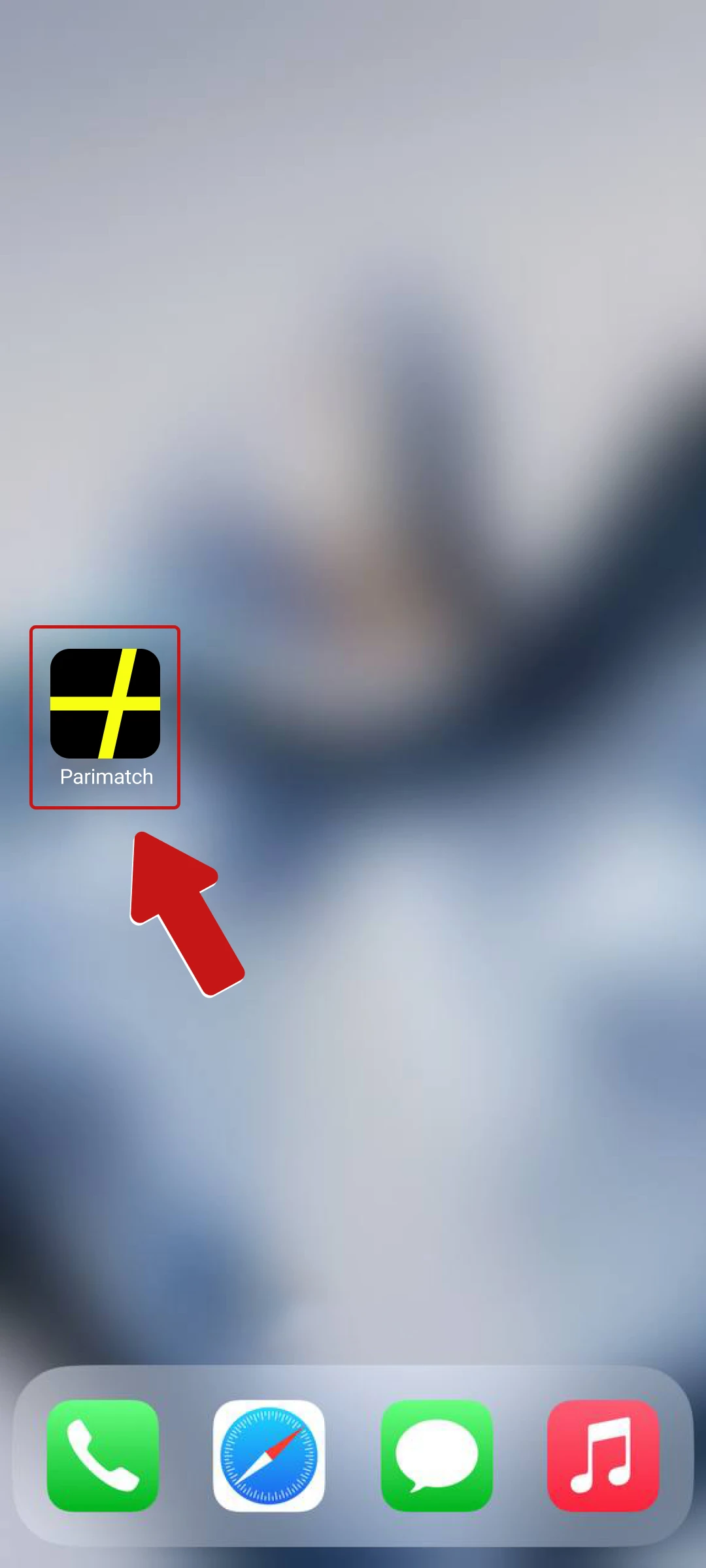 Launch the Parimatch icon from your iPhone home screen to bet.