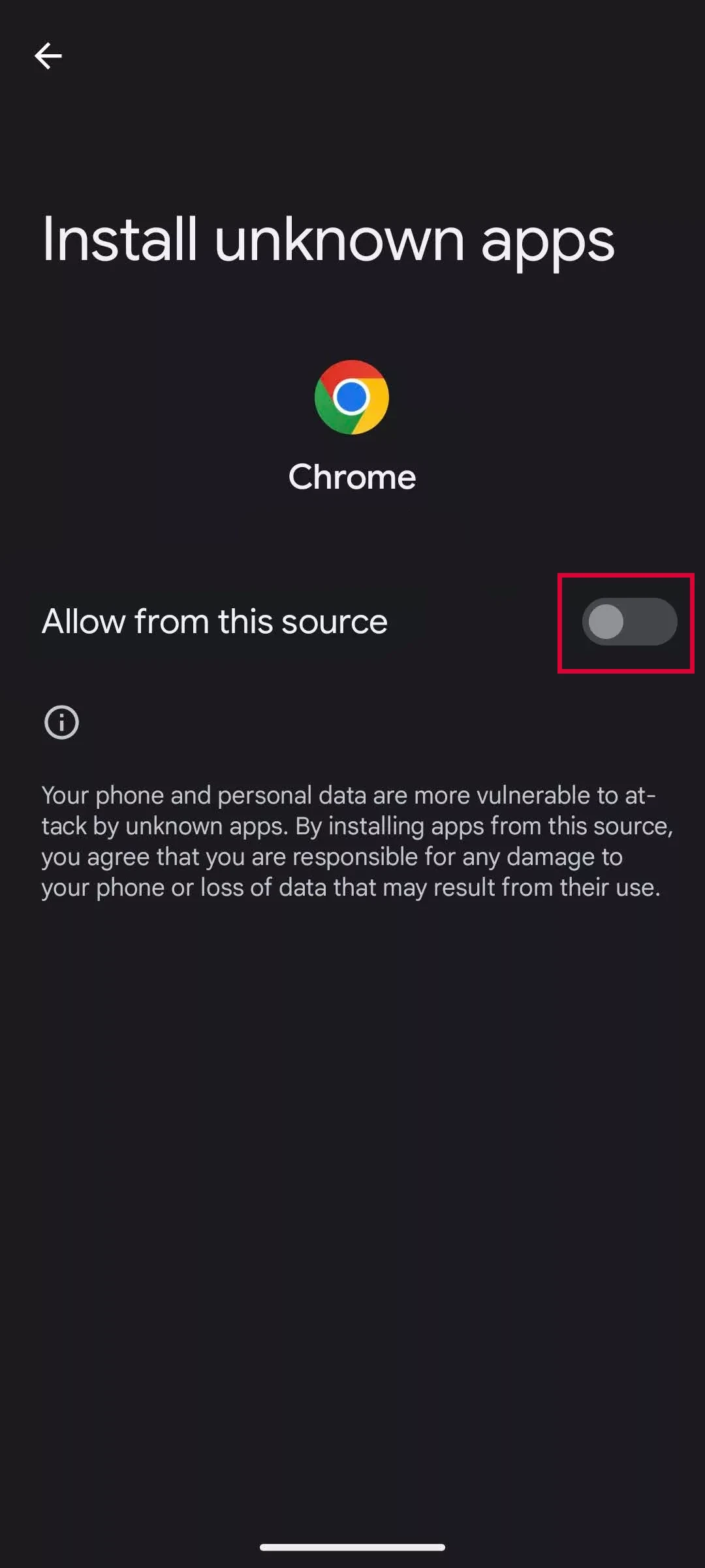 Enable mobile permissions to host the Pin-Up App on your Android device.