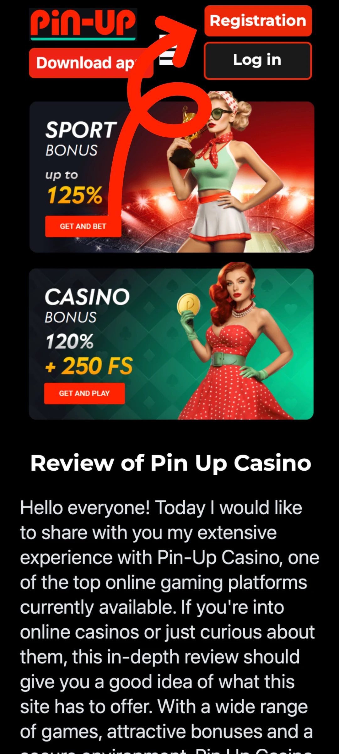 Visit the main betting portal to begin your Pin-Up App Account enrollment.