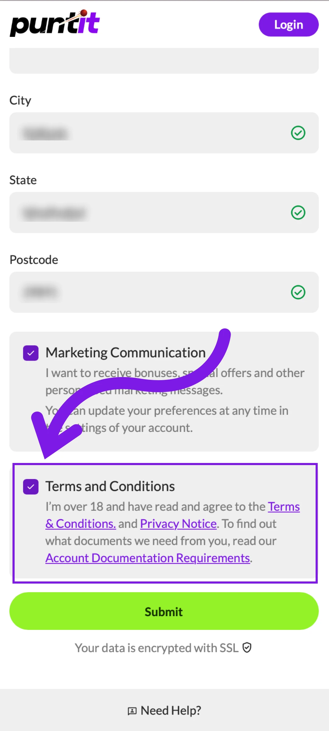 Accept the official terms and conditions to join PuntIt in India.