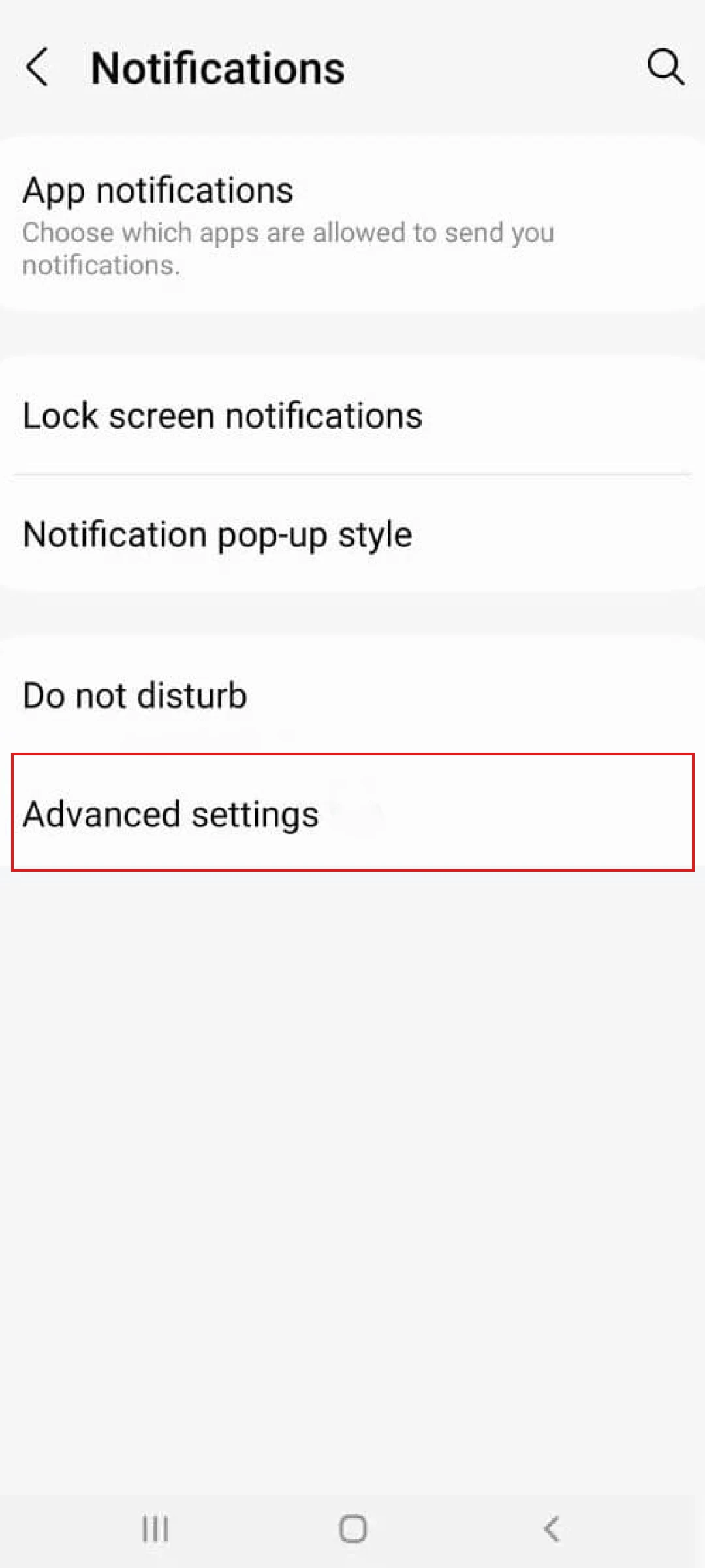 Click advanced settings to install the Rajabets Android App easily.
