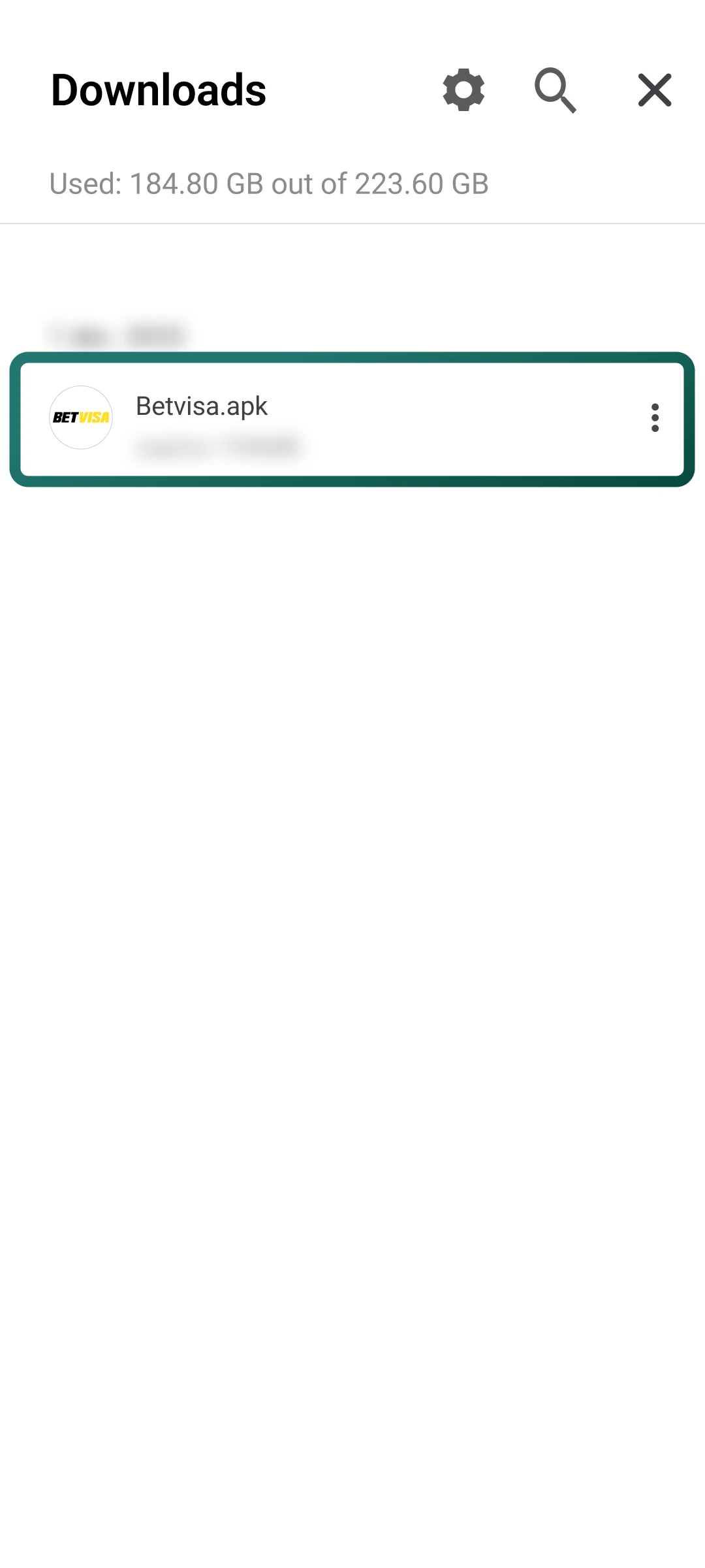 Check your downloads folder, find the saved Betvisa APK, and tap on it to begin.