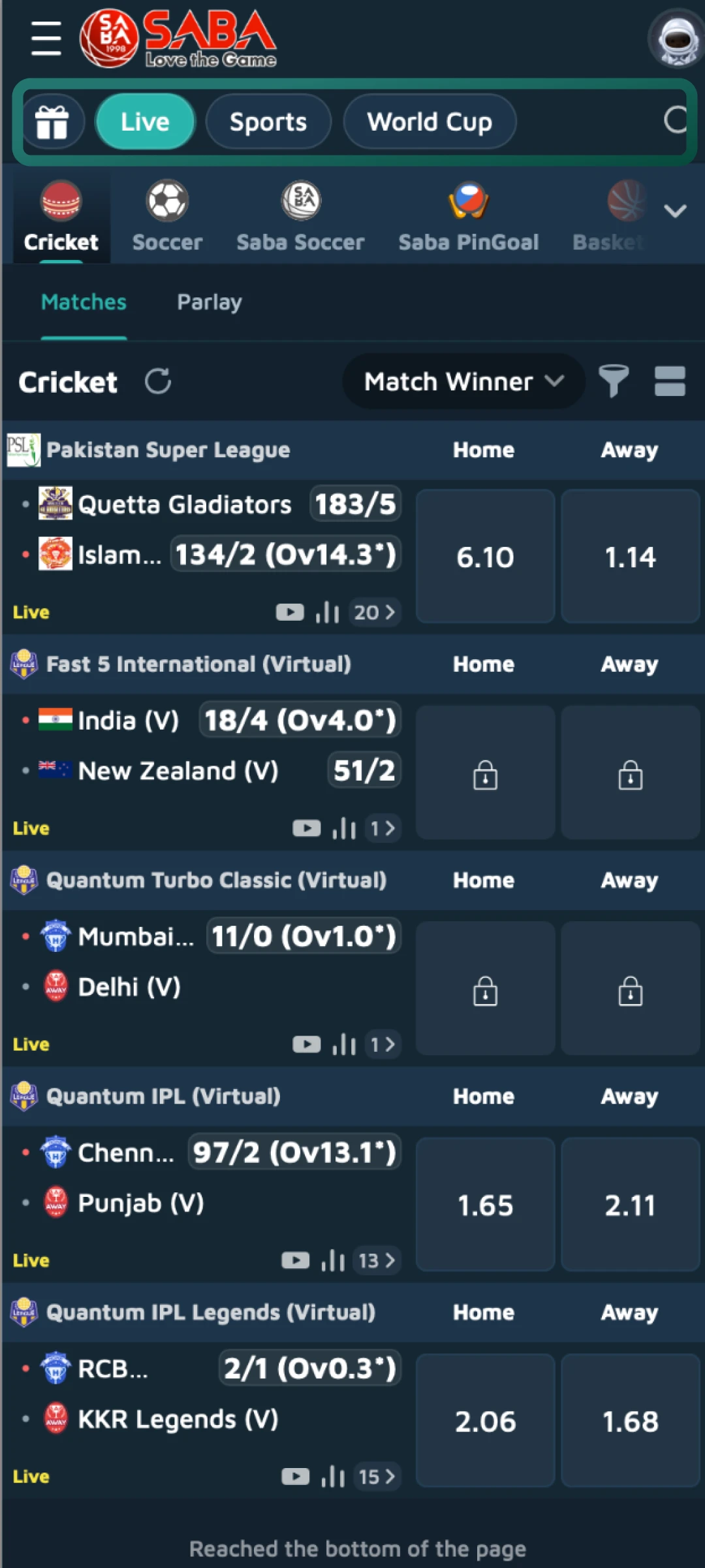 Tap on odds to create a Single bet or combine selections into an Express bet on Betvisa.
