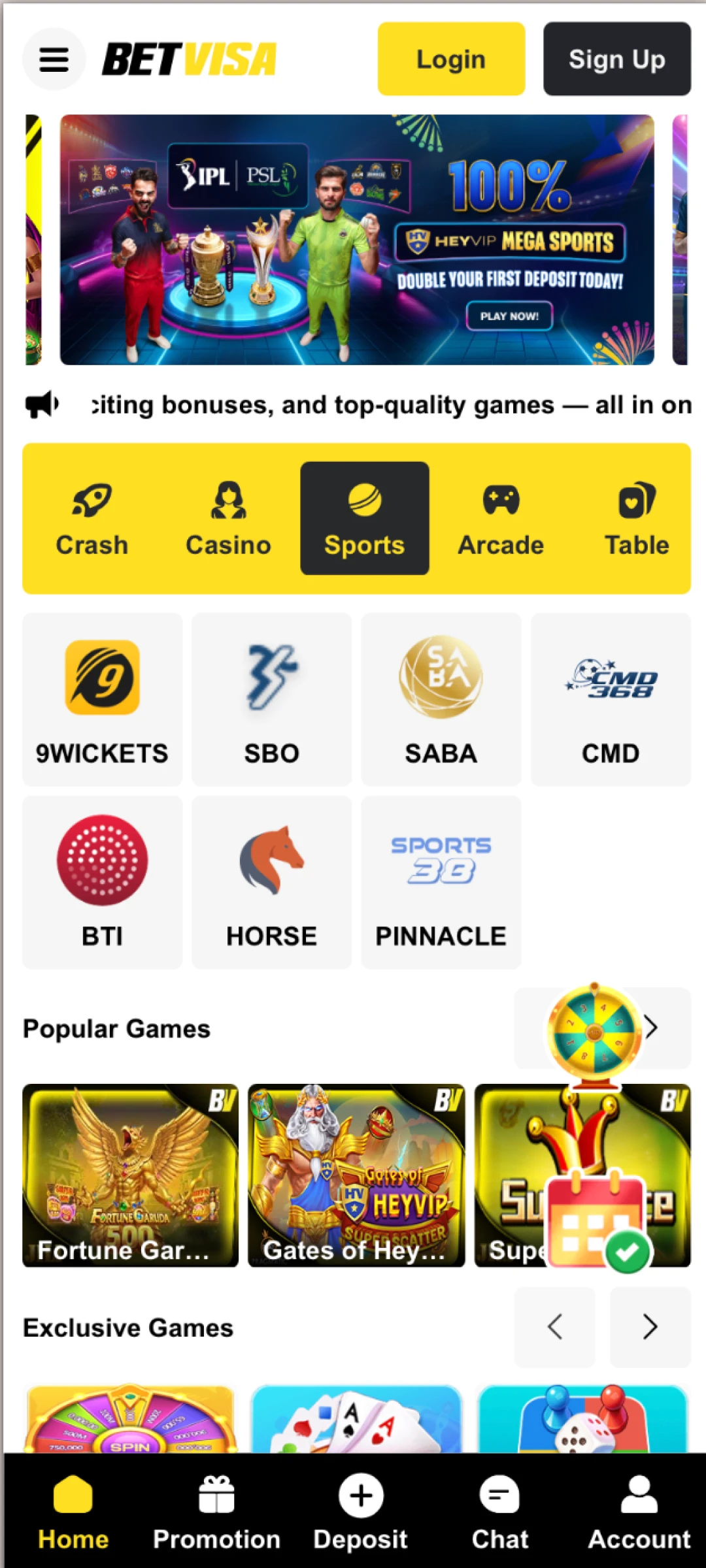 Launch the Betvisa app and open the login window to access your account.