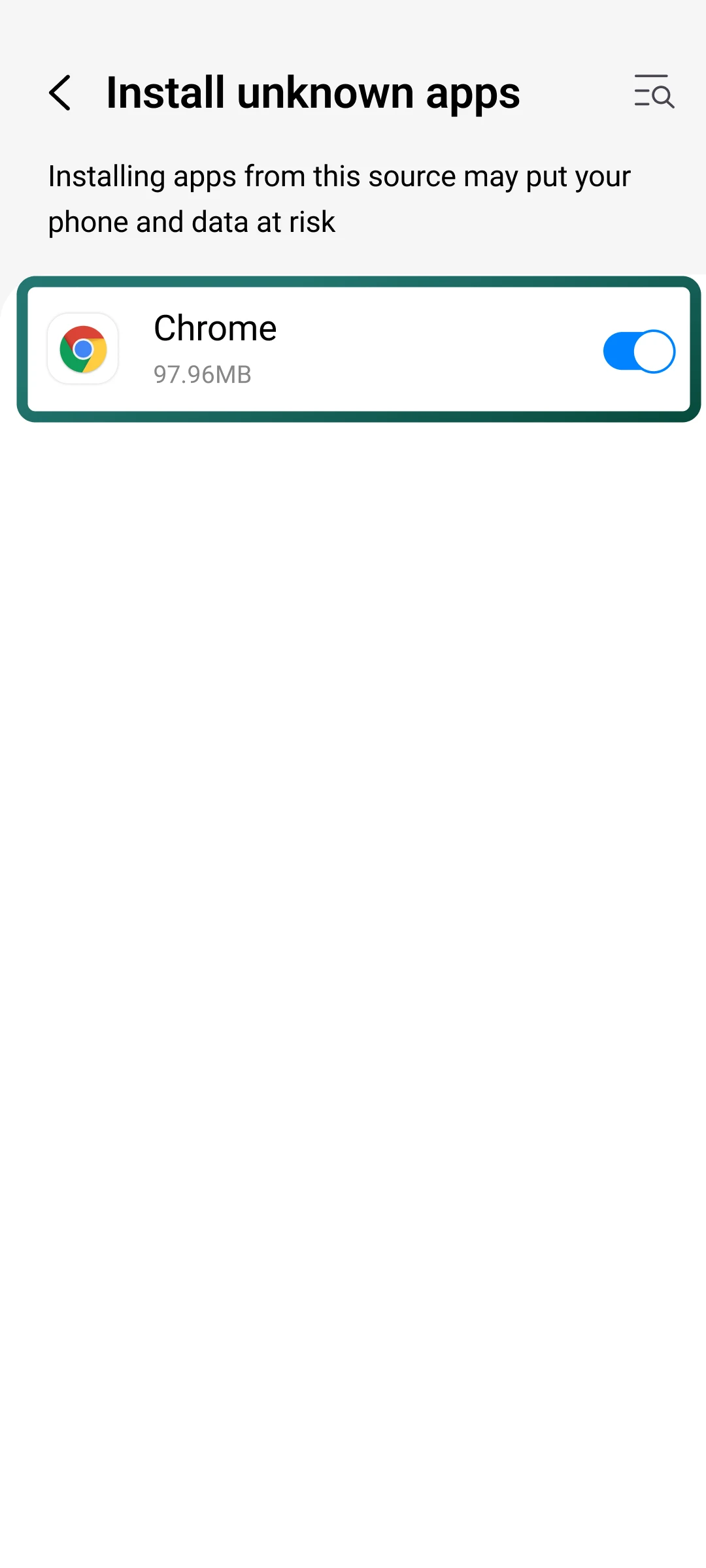 Go to your Android security settings and allow installation from unknown sources for Bilbet.