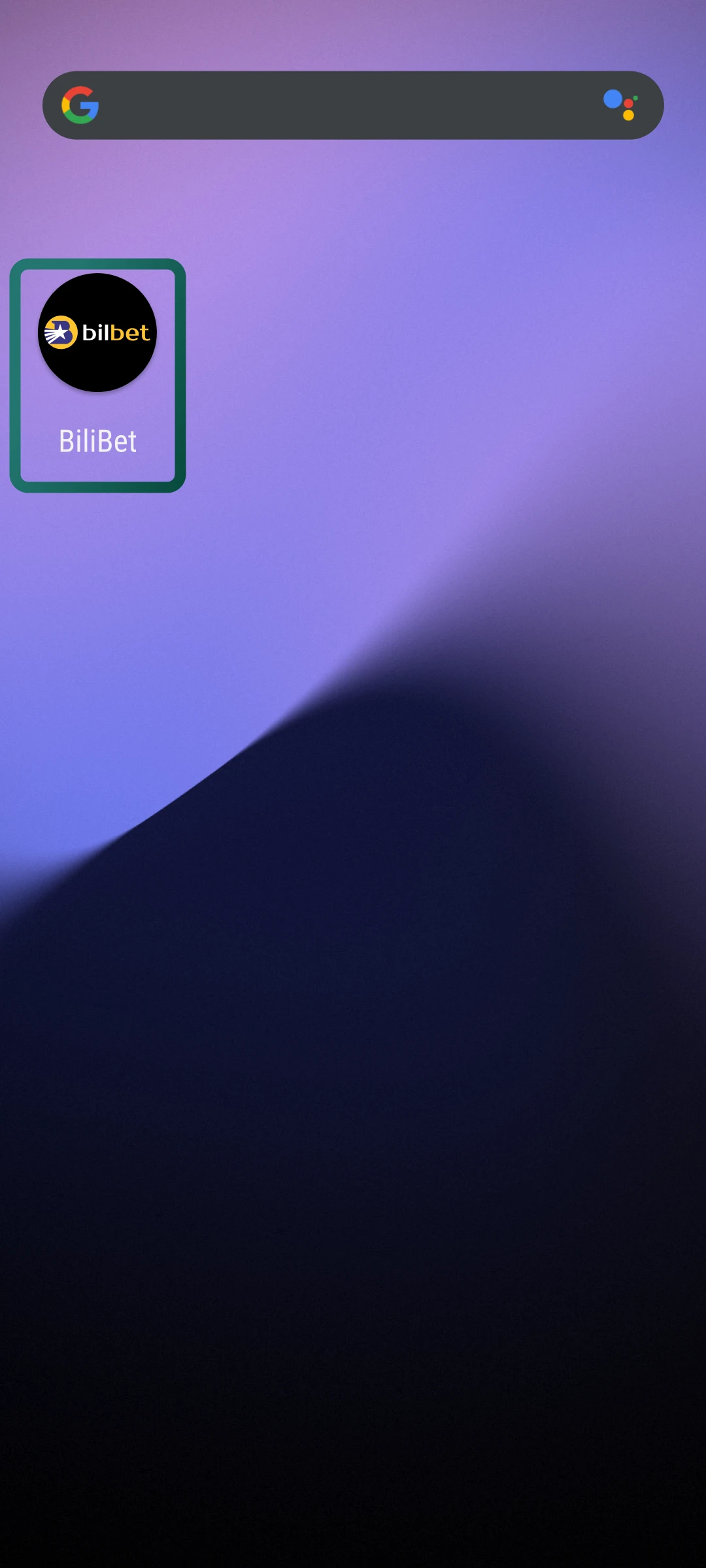 Find the Bilbet icon on your home screen and tap it to open the app.