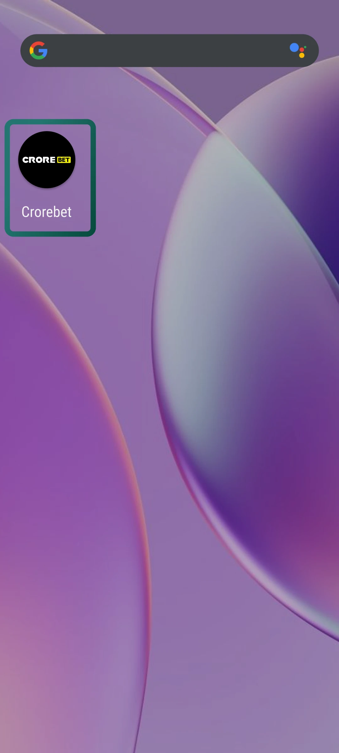 After installation, launch the Crorebet app and log in or create a new account.