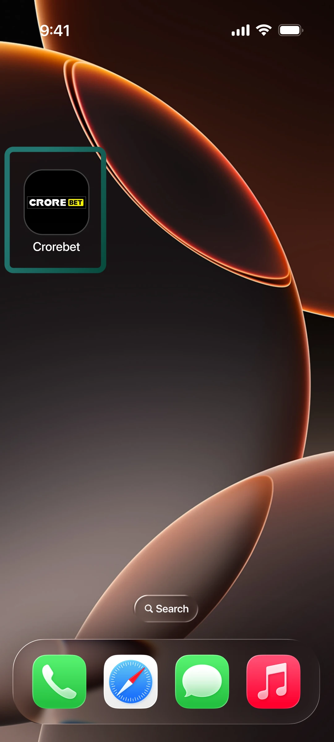 Tap the new Crorebet icon on your home screen to open the app and access your account.