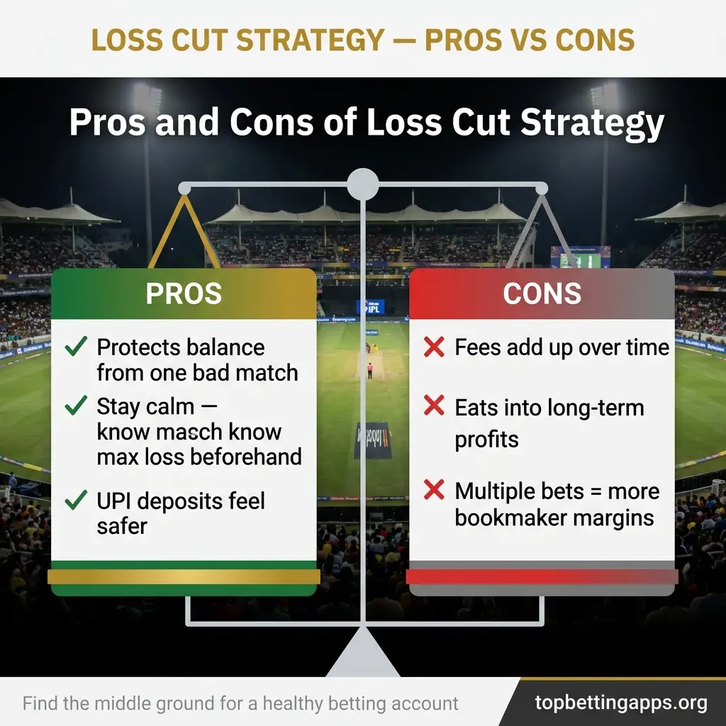 Pros and cons of loss cut strategy - protecting rupee balance from being wiped out in single bad IPL match.