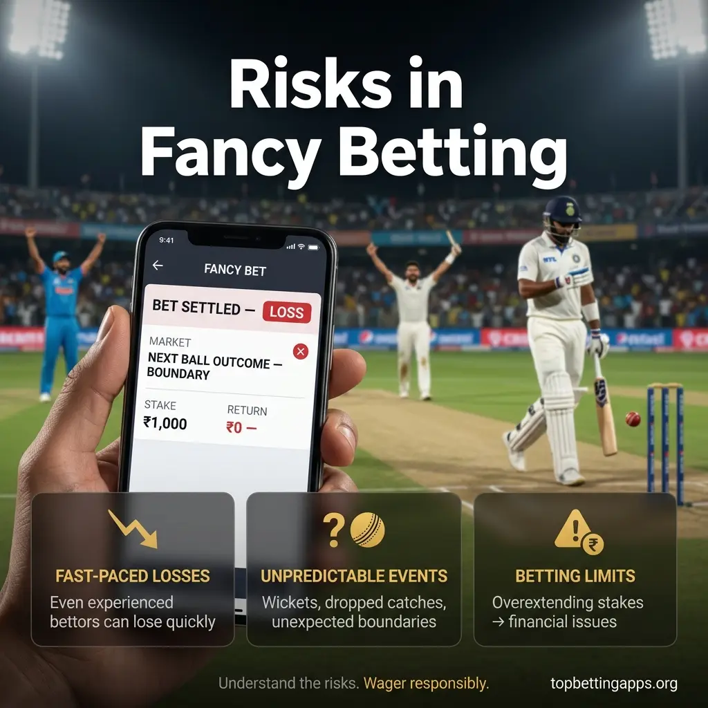 High risk high reward in fancy cricket betting - fast-paced markets where mismatches can empty balance within few balls.