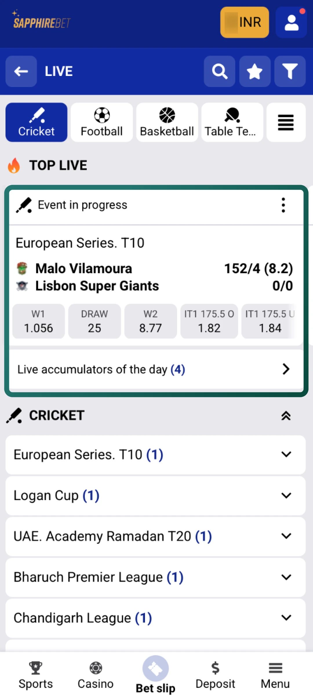 Choose the game you want to predict from the daily list on SapphireBet.