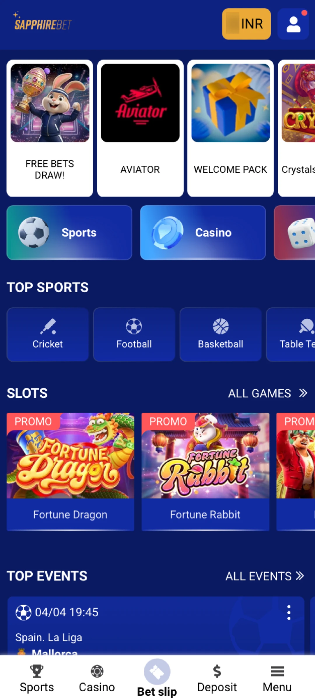 Launch the SapphireBet app or visit the official website to access your profile.