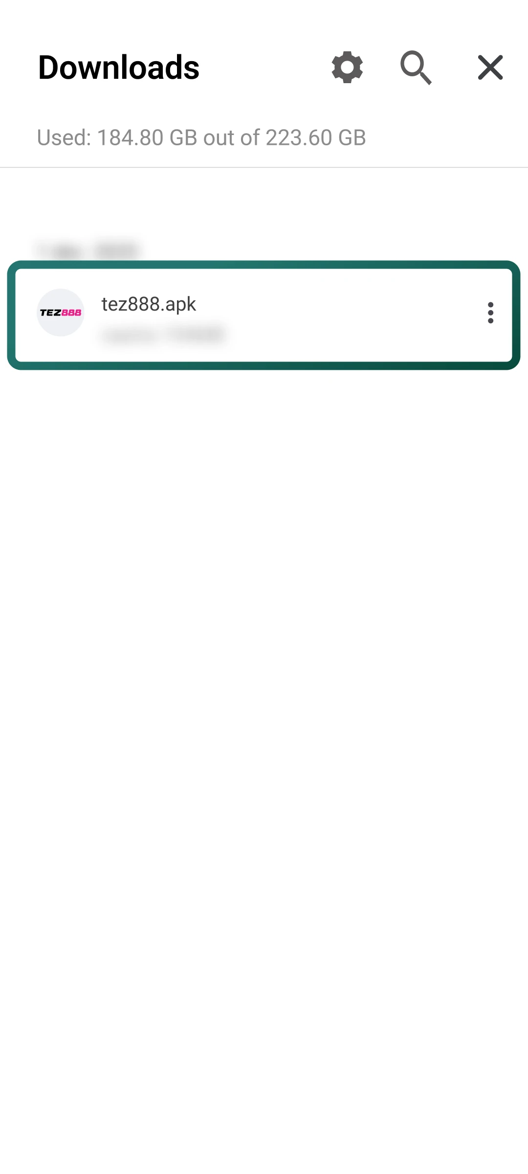 Check your downloads folder and tap the saved Tez888 APK file to begin installation.