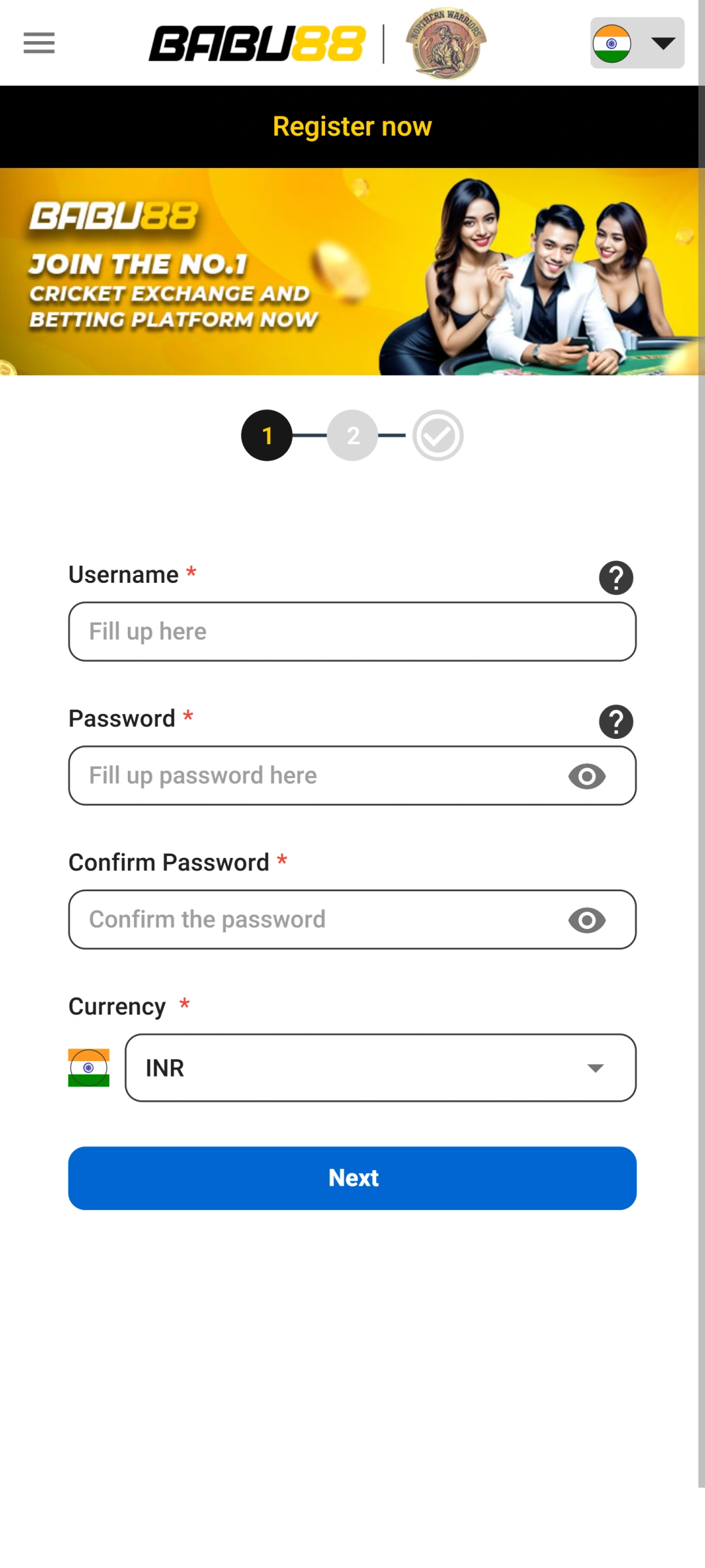 Complete the registration process in the Babu88 app to start playing.