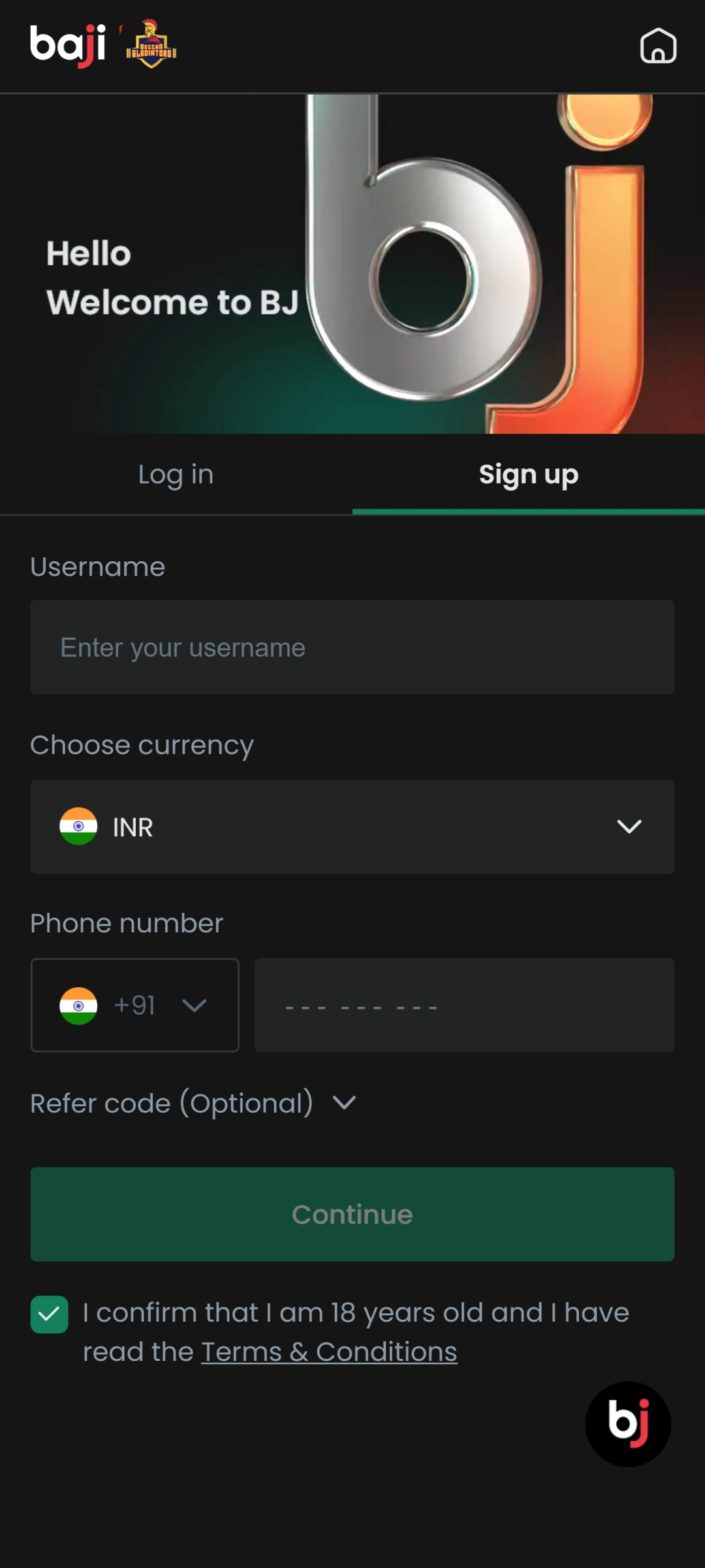 Complete your registration in the Baji Live app to start playing today.