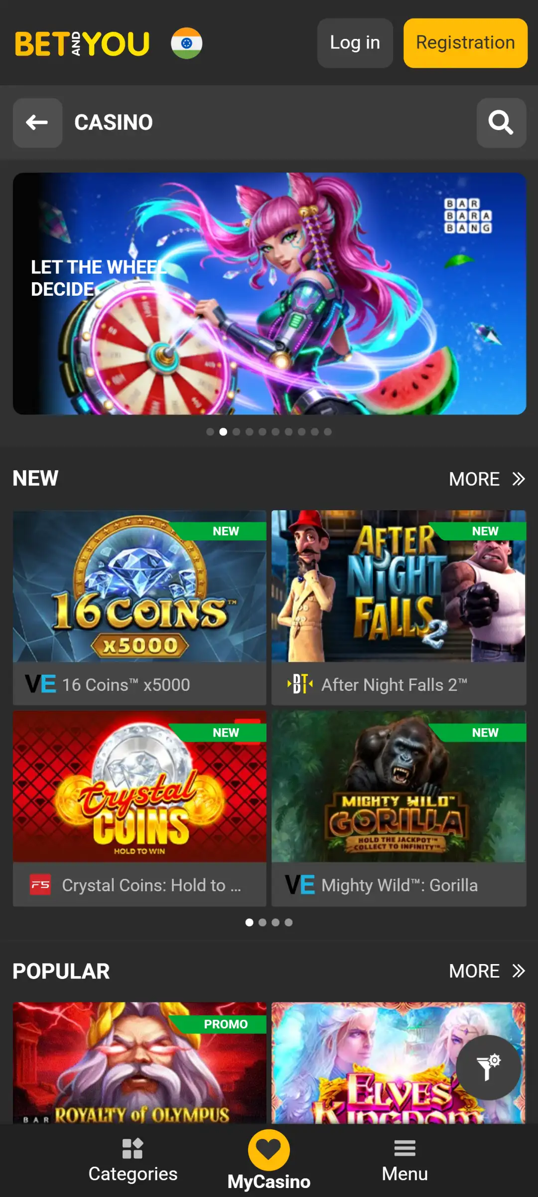 Discover the Betandyou app casino world and play popular table games.
