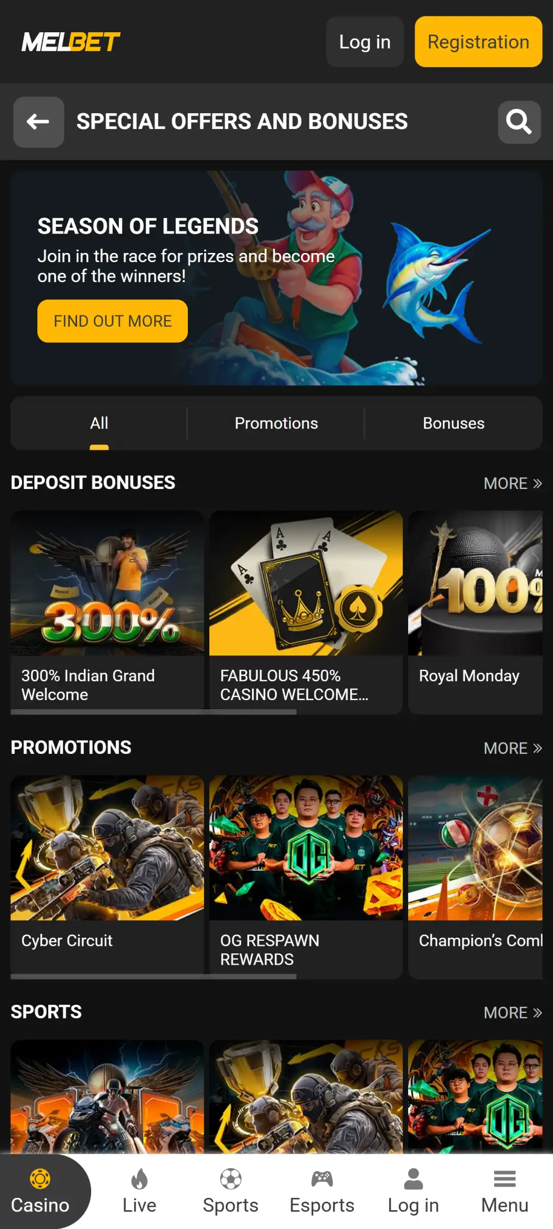 View the latest promotions in the Melbet app to claim rewards.