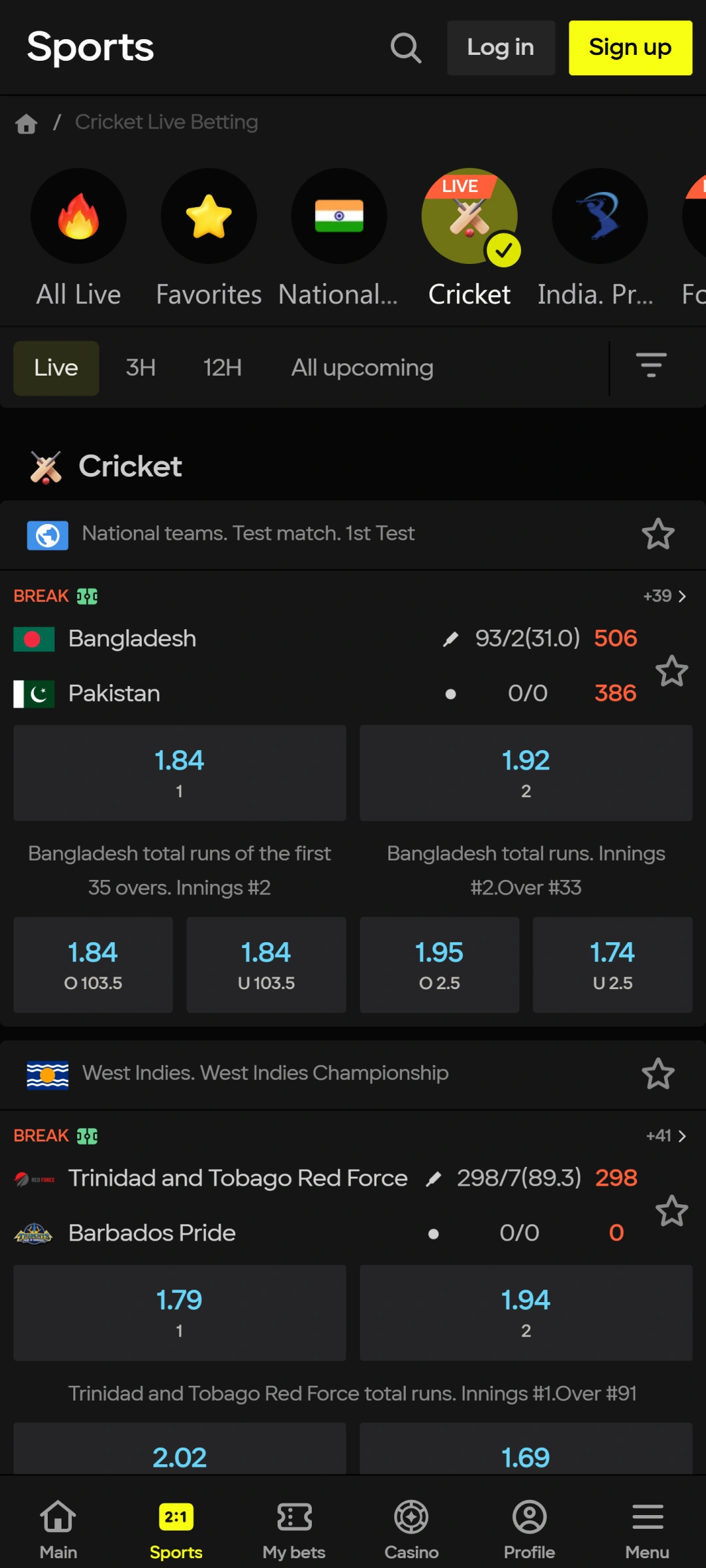 Place a sport bet through the Parimatch app and win big.