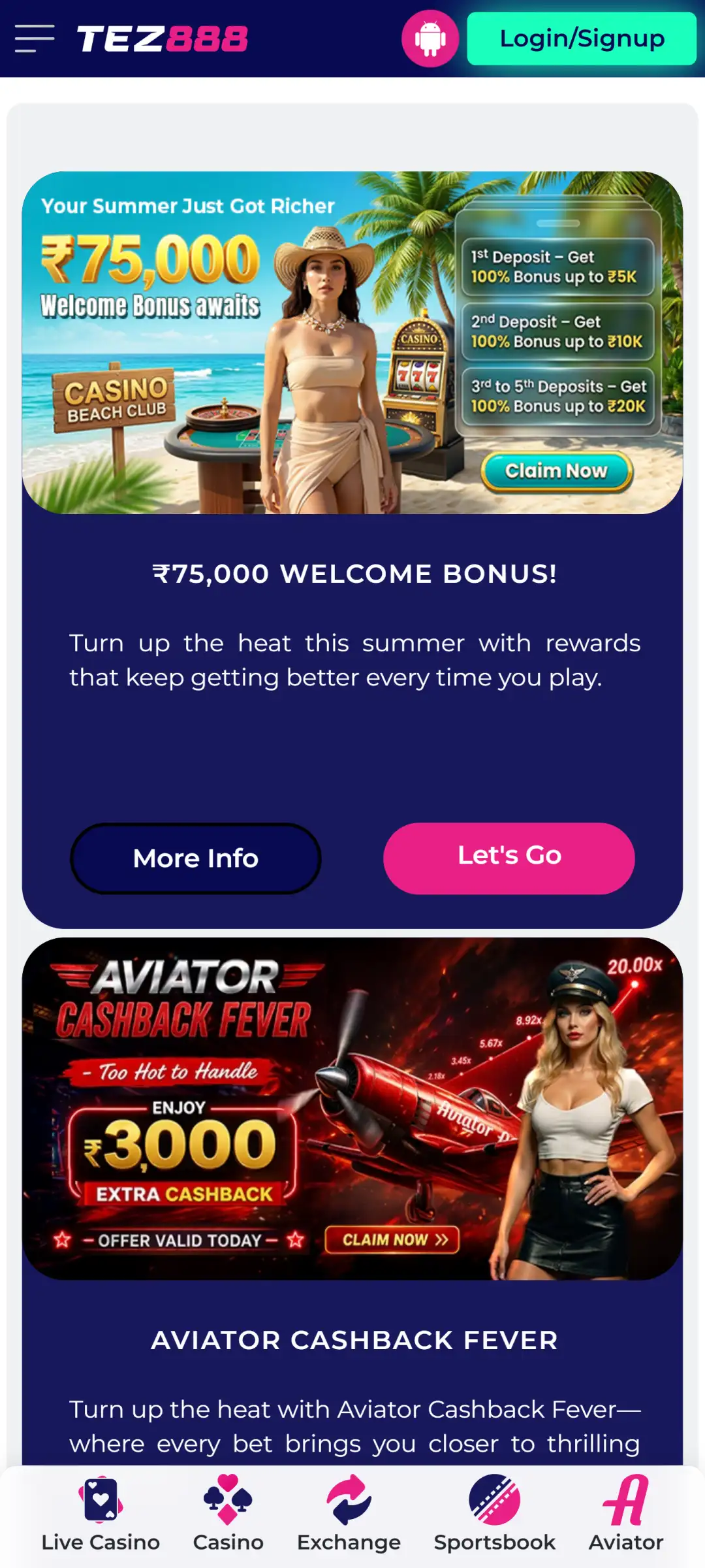 Check the latest promotions in the Tez888 app for special rewards.